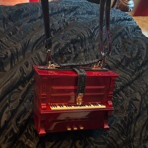 Gothic red piano purse